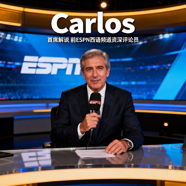 Carlos，首席解说，前ESPN西语频道资深评论员